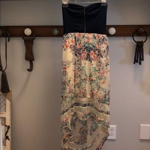 Fire Los Angeles strapless high/low dress